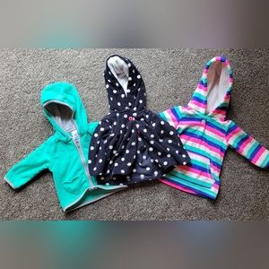 Carters Baby Girl 6 month Sweatshirt bundle lot